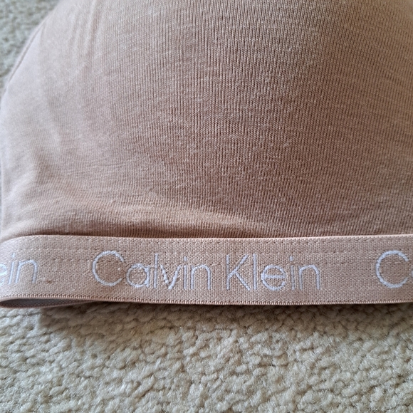 Calvin Klein 2 Pack Bralette Cotton Modal Pink Tan Size Small Bras - Picture 8 of 16
